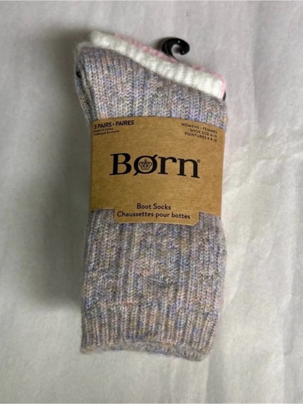New Born Socks Women’s 3 Pair Multicolor Boot Socks Casual Activewear Classic